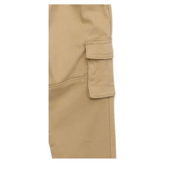 NEW Wonder Nation Cargo Elastic Waist Toddler Boys 5T Pants Jeans Tan Khaki CUTE - Picture 2 of 3